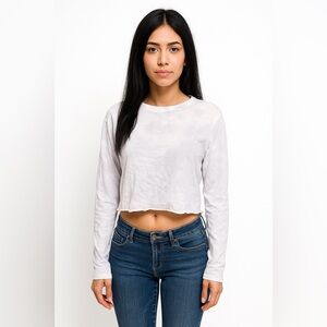 Wild fable size extra small tie dye Purple and white Long sleeves crop t…